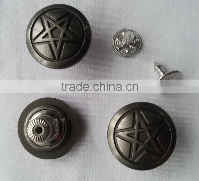 Zinc Alloy Material Cap Jeans Button for Jeans -- JB1412007