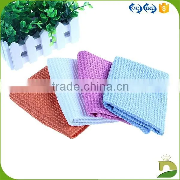 strong water abserbent Waffle car cleaning cloth