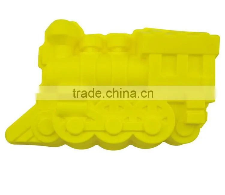 Train shape silicone loaf soap mold