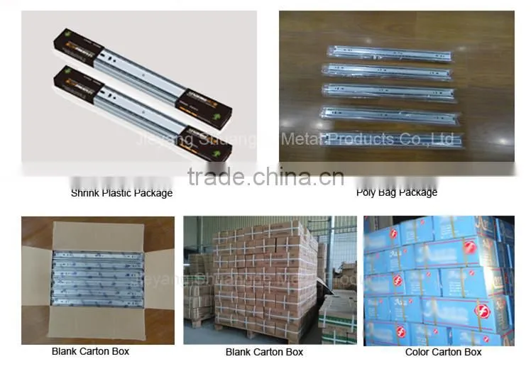 Jieyang Hardware Factory zinc plated 3balls drawer slide