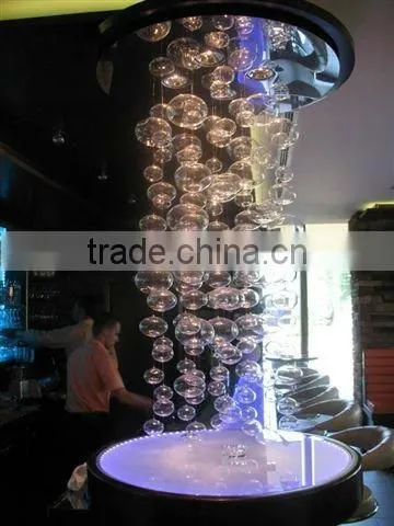 blown empty glass ceiling lamp