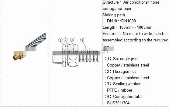 Stainless steel flexible pipe