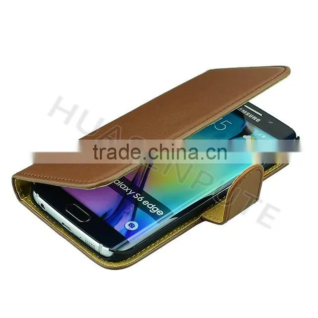 New! Flip PU Wallet Leather Case Cover For Samsung Galaxy S6 Edge Wallet Leather Case
