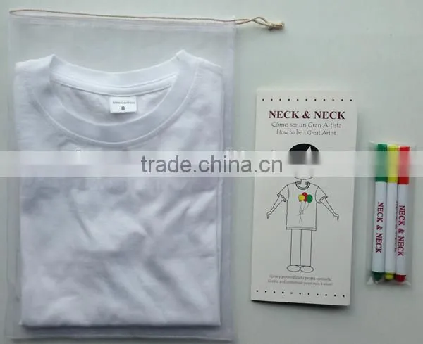 Diy T-shirt with color pen for 8 years old kids