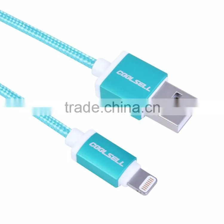 MFi certified Original MFI cable nylon braided 8 pin usb cable for iphone accessory