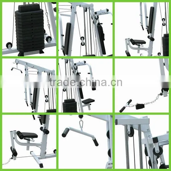 hot sale new designed customized 2 Station Home Gym with lat bar and leg extension
