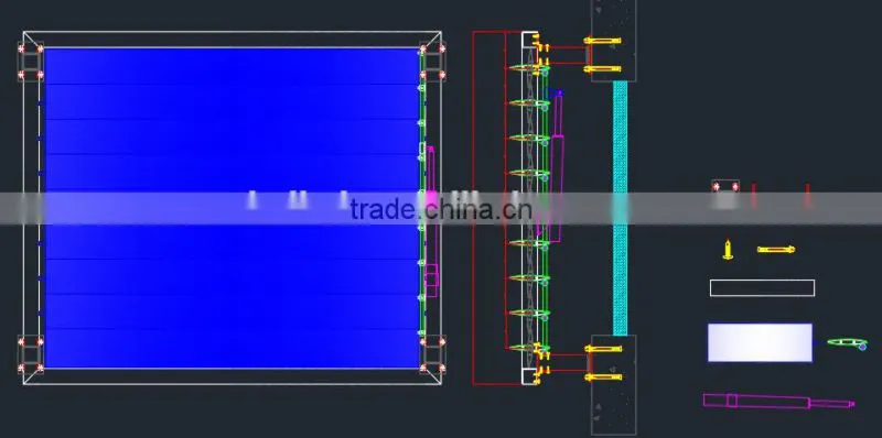fixed airfoil blade aluminum louvre fence