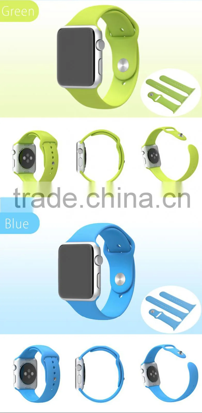 SHENGO Wholesale Cheap Silicone Watch Band for Apple Watch