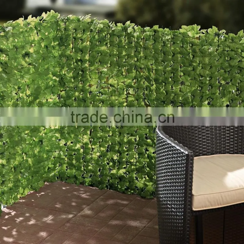 apple green faux Single Sided Privacy Fence Screen leaf hedge