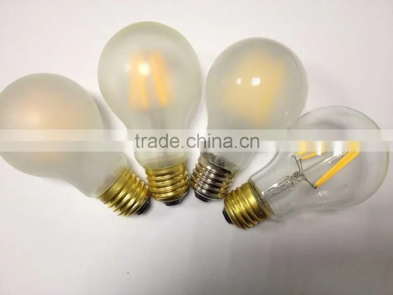 sapphire LED FILAMENT BULB MILKY FROST FULL GLASS FILAMENT LED