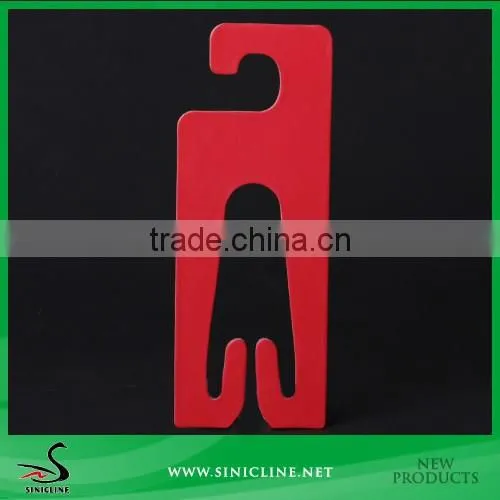 Sinicline Red Color Kraft Paper Shandel/Shoes Blank Hanger Accept Custom Logo Printing