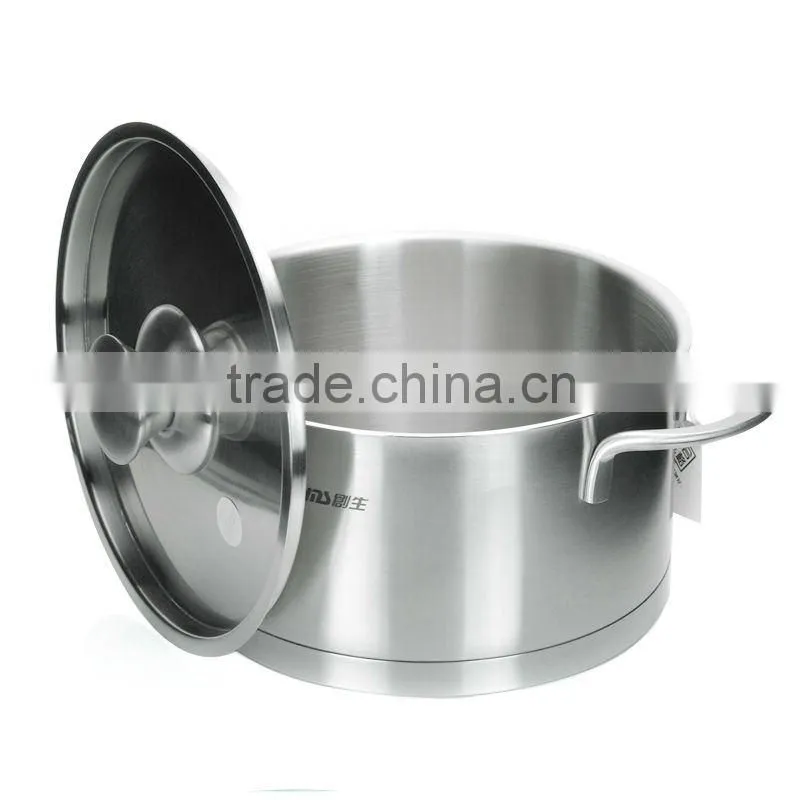 2016 High quality stainless steel cookware set with induction bottom& stainless steel food steamer with steel lid
