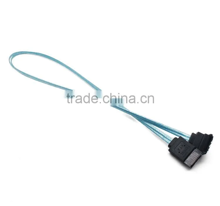 Sata data cable 3.0 with latch 6Gbps ,blue mini sata cable