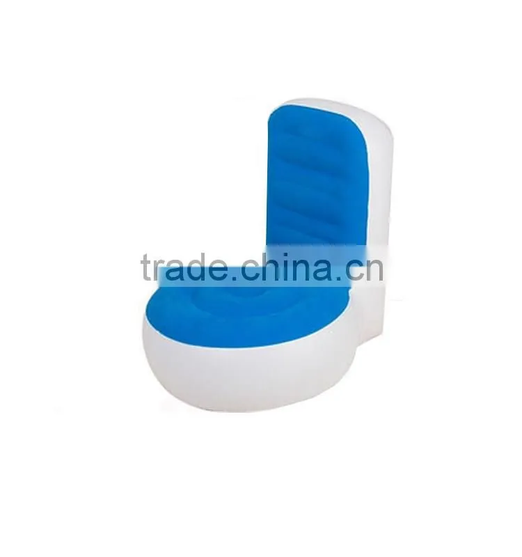 Blue flocked inflatable sofa, Inflatable chair, Inflatable air sofa
