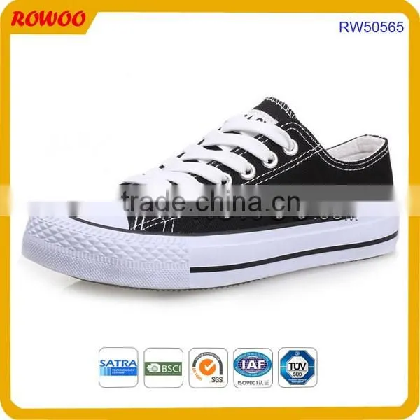 popular woman casual shoes women flat canvas shoes china canvas vulcanized shoes