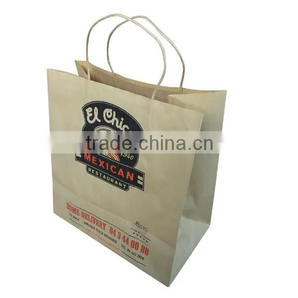 bulk custom logo brown kraft paper shoe bag