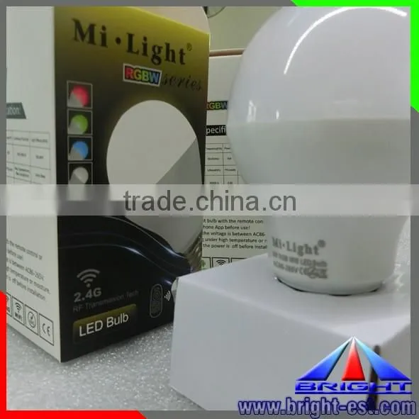 Factory Direct Sales Mi Light RGBW Wifi Color Changing LED Light Bulb 9W E27 LED Bulb AC86-264V 16Million Color