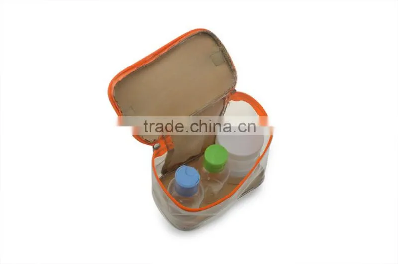 Unique Customized Transparent PVC Plastic Cosmetic Bag with Zipper