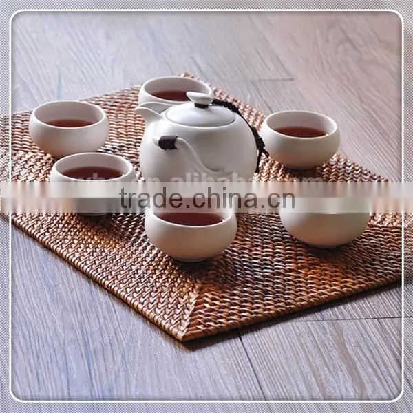 Hot sell handmade square Real wood coaster customized design