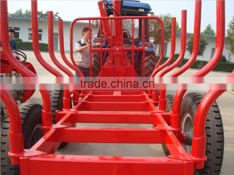 Hot sale in America!! ATV/ Tractor tow log trailer with crane diesel/gasoline engine