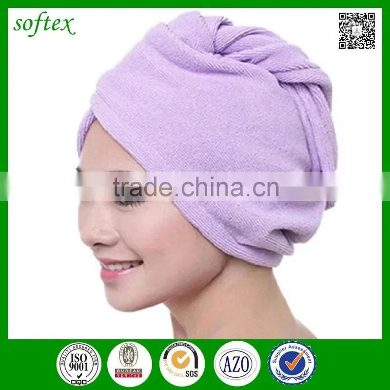 China wholesale cheap Super Absorbent microfiber custom turbie twist hair towel