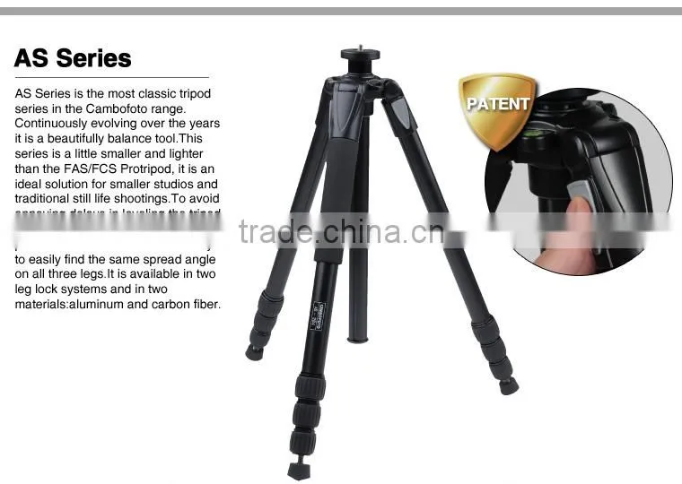 Professional cambofoto wholesale extendable camera tripod/tripod