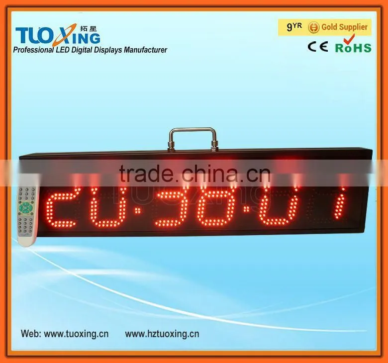 High quality 6 inch 6 digits led hourglass glass sand timer