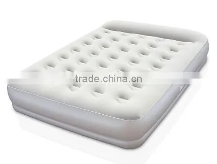 Anbel best inflatable queen size soft flocked PVC air bed mattress