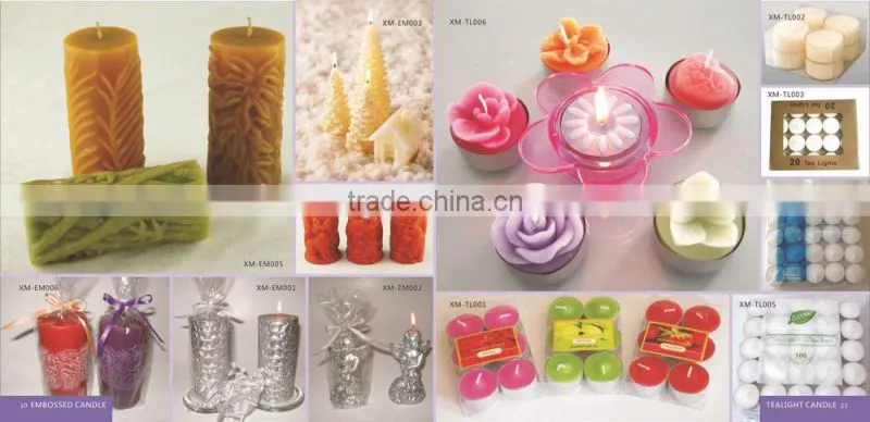 Christmas tree style pillar candle with vanilla scent