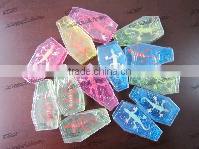Factory supplier wholesale Crystal Coffin putty with dinosaur frog spider lizard alien 24pcs/box a variety of colors