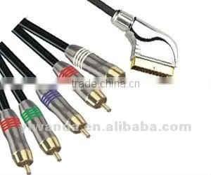 scart to 5 rca adapter