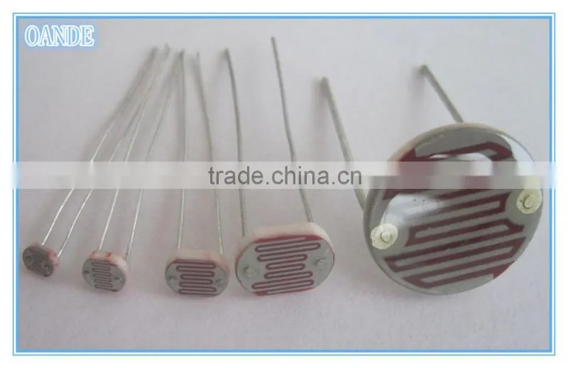 Ldr photoresistor with diferent sizes