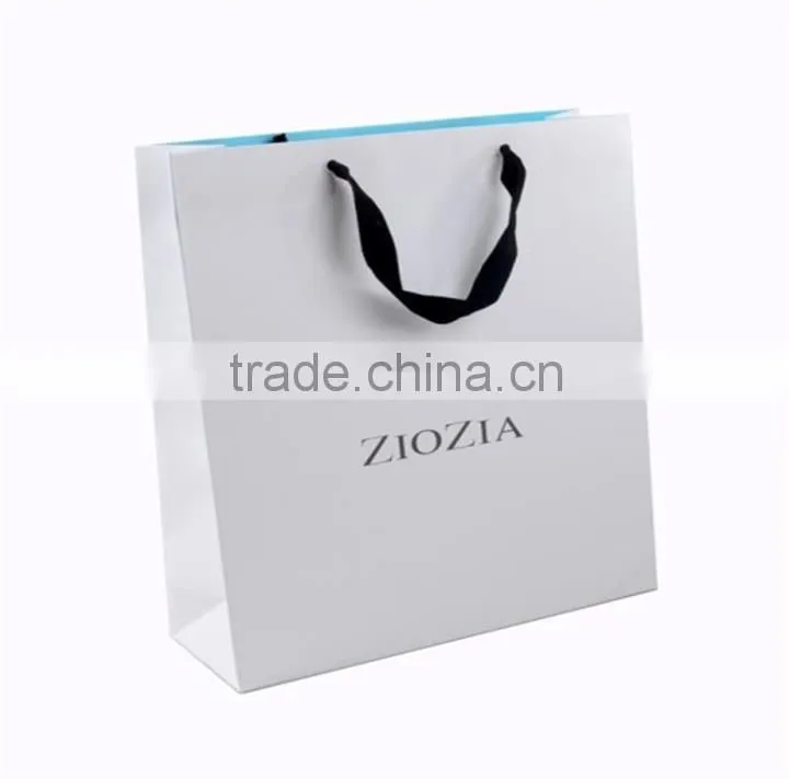 Coated paper printed cloth shopping packaging bag