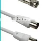 9.5male to male cable,plastic moulding plugs RG59/RG6/3C2V OFC/CCS/CCA coaxial cable