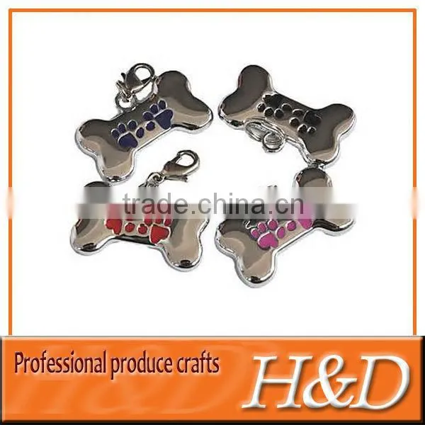 Heart shape High quality metal tags for jewelry with printing color