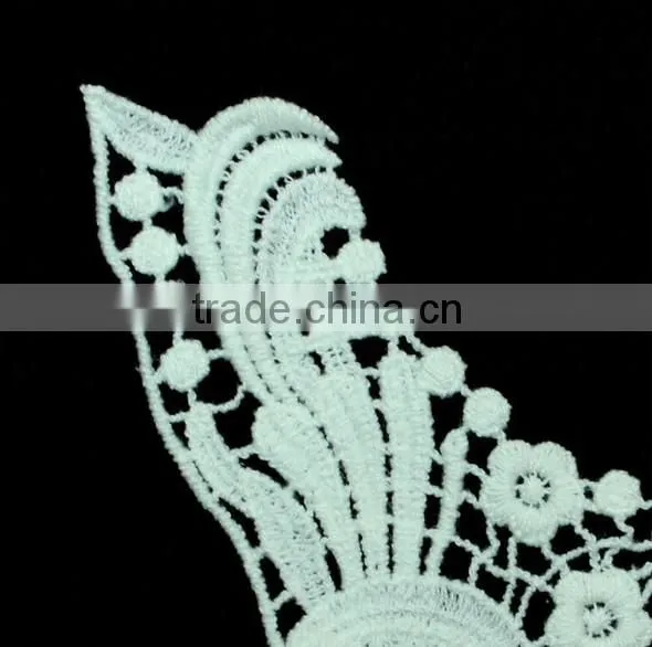 100% Cotton Crochet Lace Fabric Embroidery Guipure Lace Collar for Lace Garment Accessories