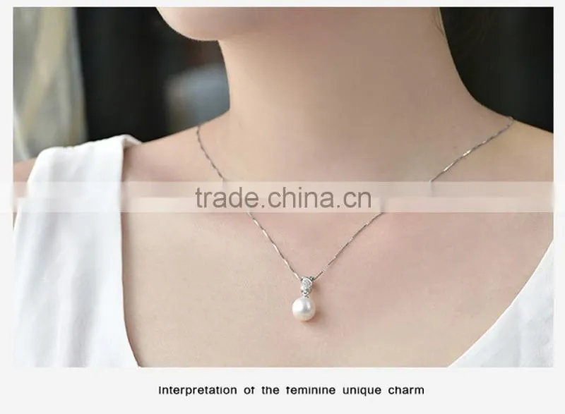wholesale bridal real freshwater pearl necklace pendant