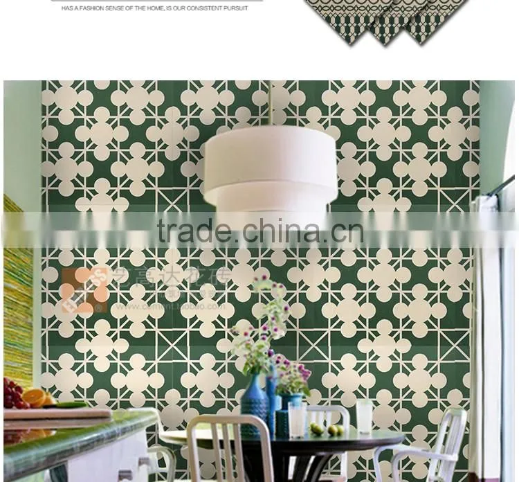 200*200mm green color moroccan decorative wall tile non-slip kitchen floor tile