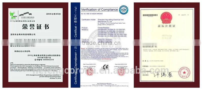 high density sleeve discharge corona generator with conveyor belt