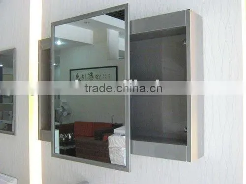 stainless steel bathroom cabinet with moving mirror cabinet GD1007