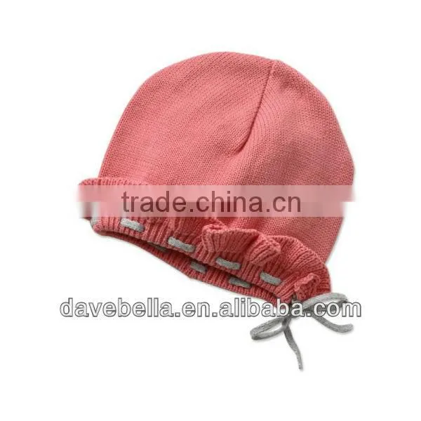 DB289 dave bella autumn winter baby hat earflat caps newborn hat wholesale baby knitted hat