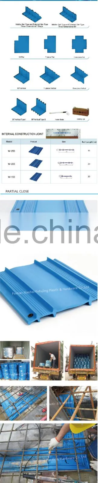 INTERNAL CONSTRUCTION JOINT -PVC WATERSTOPS