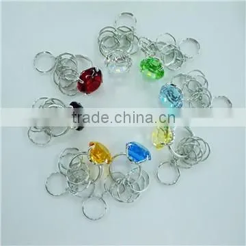 Wedding crystal diamond keychain led keychian for wedding return gifts