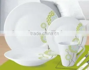 Super white Porcelain modern dinnerware set porcelainware