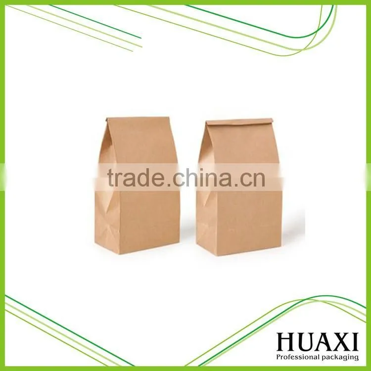 Factory direct made Recycled white & brown kraft paper bags with twisted paper handle