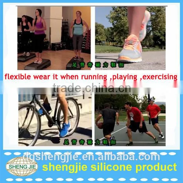 Europe hot selling bulk sale custom no tie magnetic shoelaces zubits colorful magnetic shoe closures