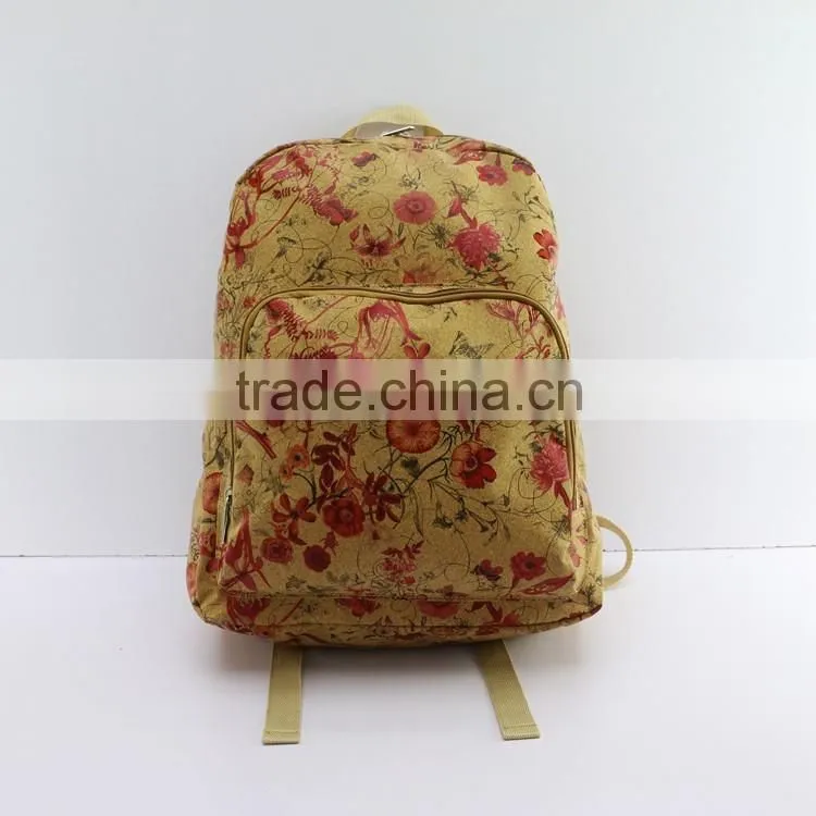New trend girls' real wood veneer printing multifunctional folding Backpack