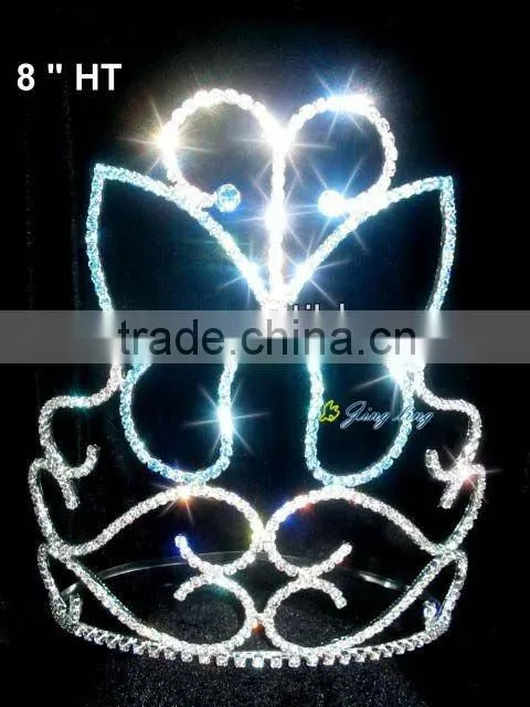 rhinestone crystal queen pegaent crown for sale