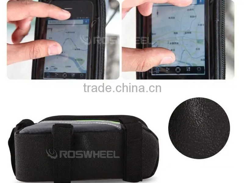 Factory Wholesale Package Outdoor Cycling Waterproof Bike Bag with Mobile Phone Screen Touch Large size 5.5-inch