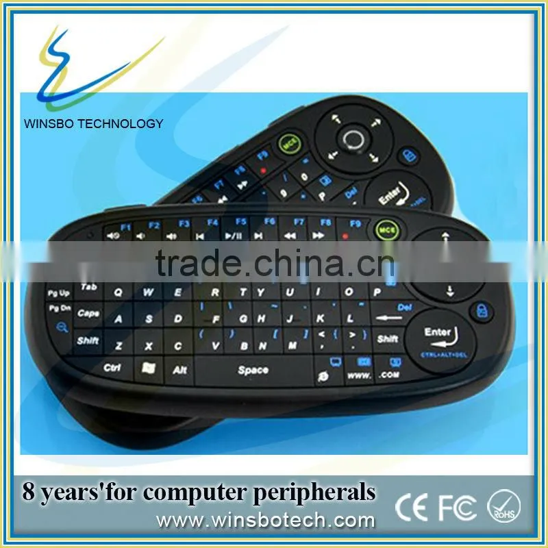 handhold mini wireless keyboard and mouse for apple android/ pc/ tablets/ tv box
